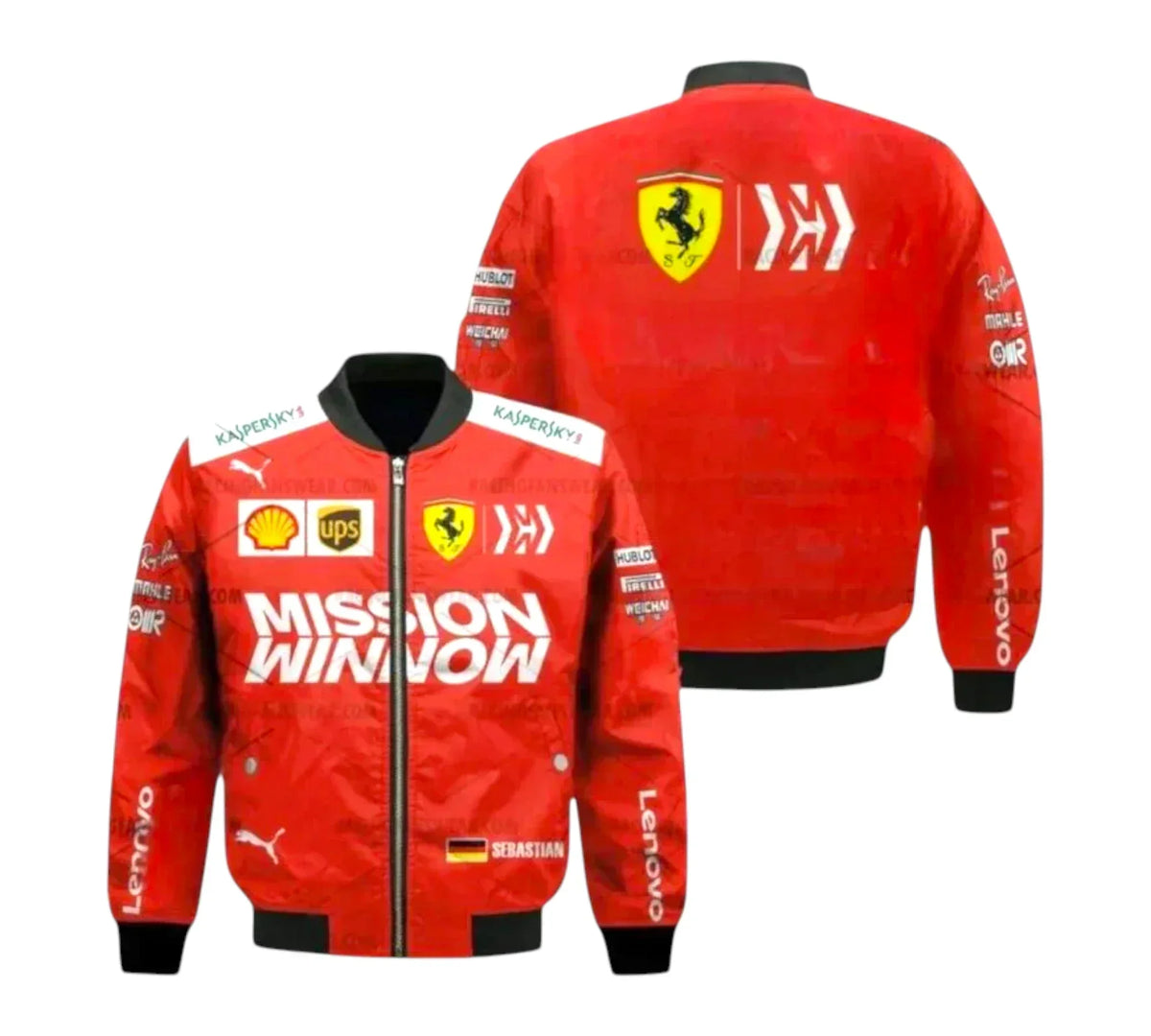 2019 Sebastian Vettel Racing Mission Winnow Ferrari F1 Vintage Jacket