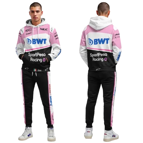 2019 Sergio Perez BWT F1 Racing Tracksuit Black Pink
