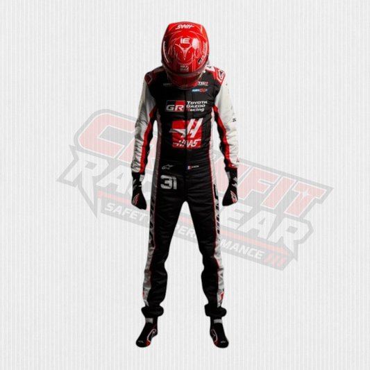 2026 Esteban Ocon MoneyGram Haas F1 Team Replica Racing Suit | Crewfit Racewear