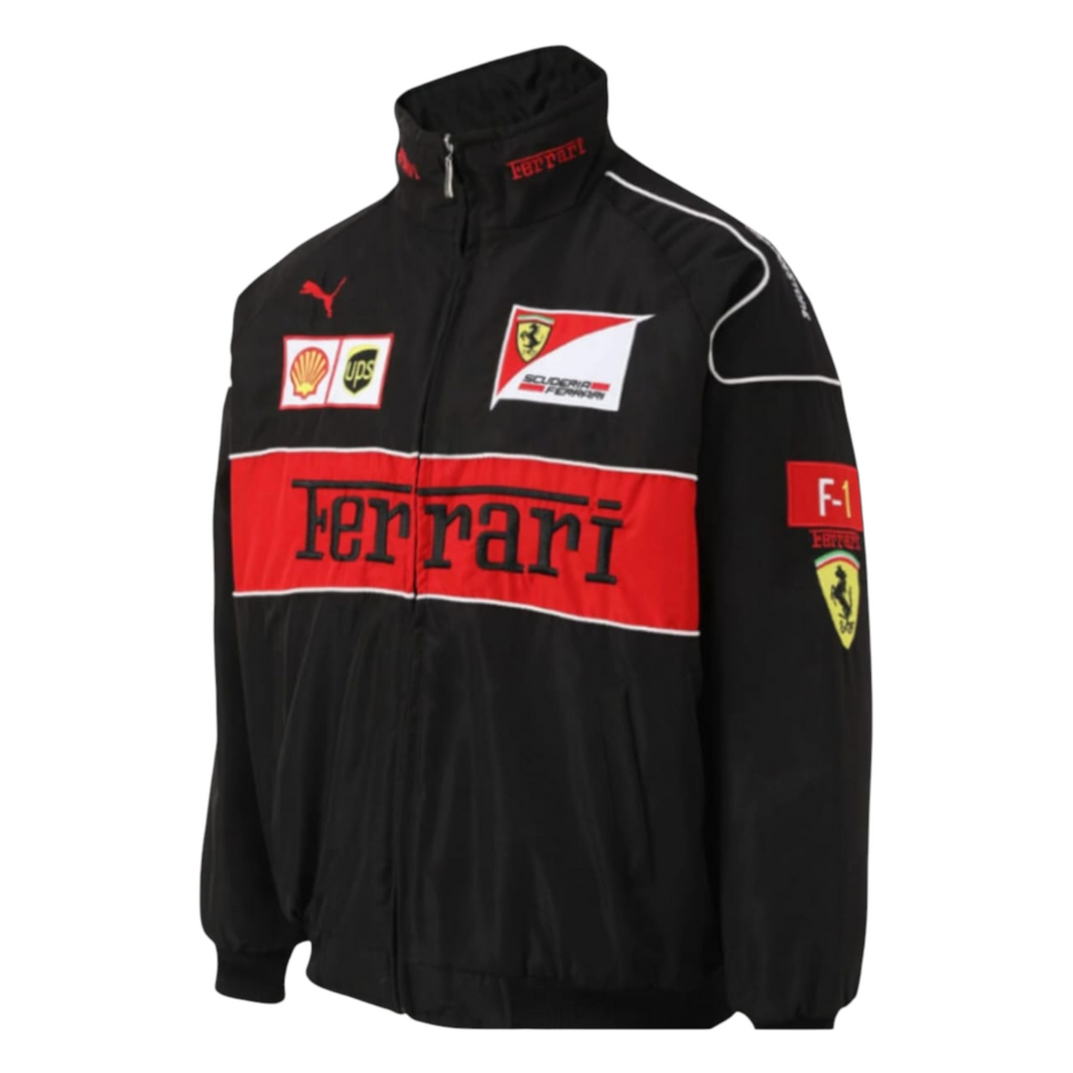 Ferrari F1 Vintage black Embroidry Jacket