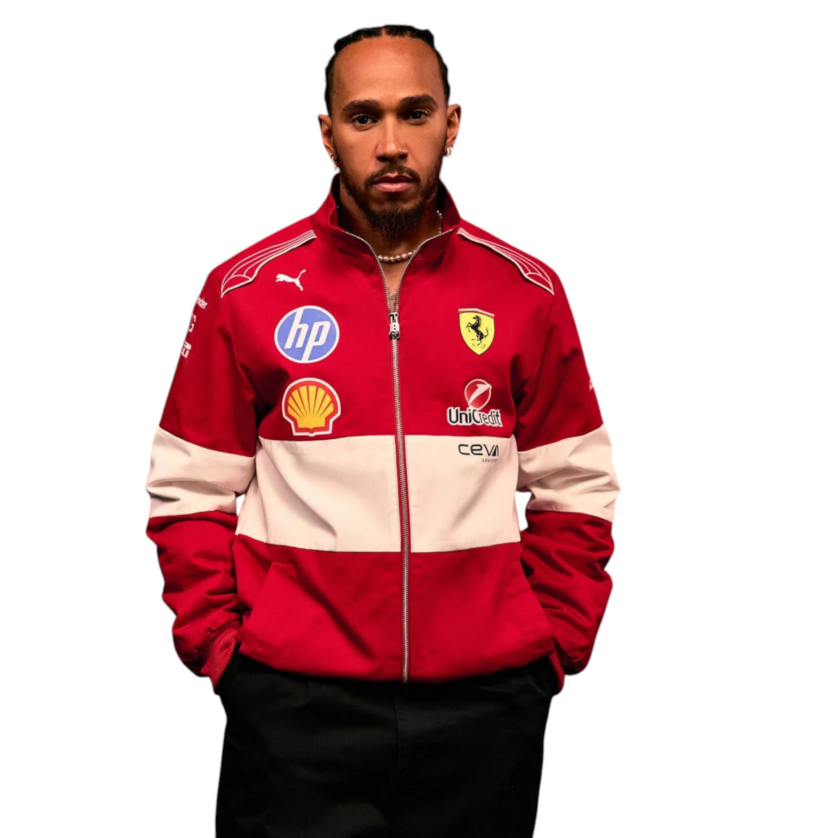 Scuderia Ferrari F1 PUMA 2025 Team Vintage Embroidry Jacket